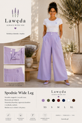 Spodnie damskie Wide Leg Lawęda z wysokim stanem