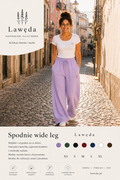 Damskie spodnie dresowe wide leg z bawełny – Lawęda Premium